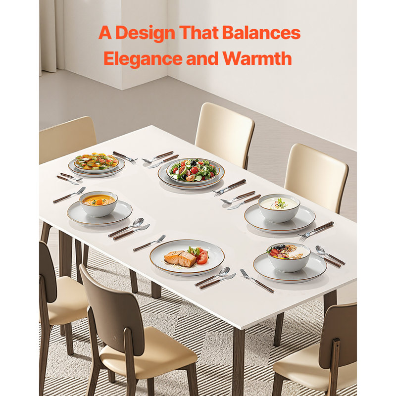 Dinnerware Set Ceramic Plates and Bowls Sets, 18