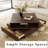 31.51'' Mid Century Modern Wood Coffee Table, Square Rotatable Coffee Table with Open Drawers