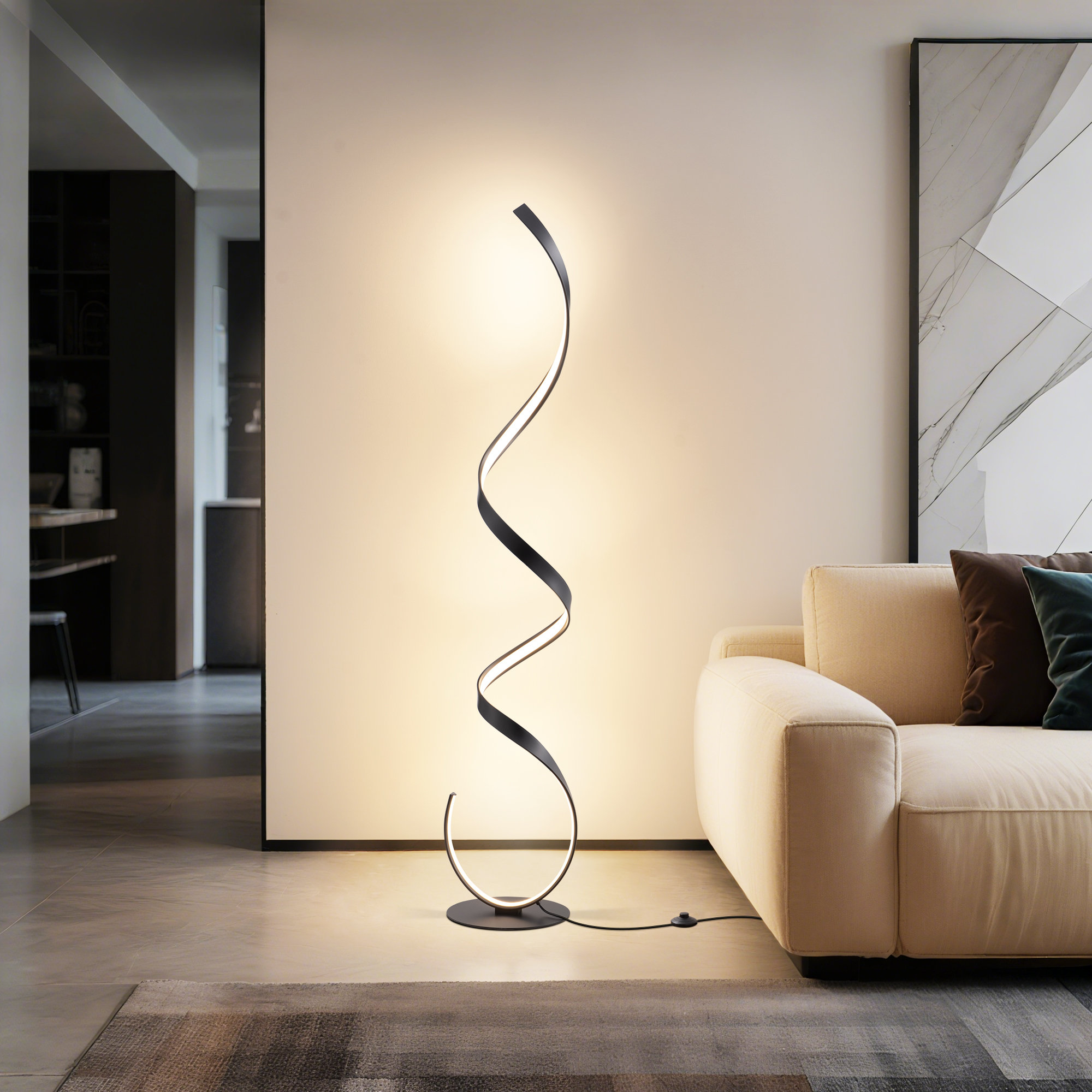 Ivy Bronx 59" Led Dimmable Novelty Floor Lamp With Remote Control & Reviews | Wayfair