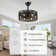 Angelyca 18 in. Black Rattan Caged Ceiling Fan with Light Kit and Remote