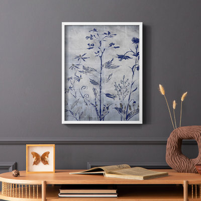Silver Botanicals I V30, reproduction encadrée - bois massif