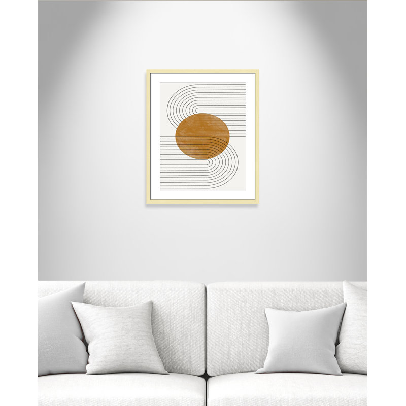 Échos courbés par Miuus Studio, 21.5'' W x 25.5'' H, Imprimé mat, Or mat