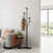 Black Tree-Shaped Metal Coat Rack With A Stable Marble Base; Freestanding Corner Design, Suitable For Bedrooms, Entryways, And Hallways.