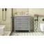 Ensemble de meuble-lavabo simple 30 po avec 3 tiroirs, meuble-lavabo autoportant avec cadre en bois massif 30 po-115898488