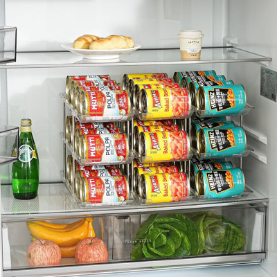 Organisateur de boîtes automatique à 3 niveaux et 3 colonnes - Peut contenir 36 canettes pour garde-manger et réfrigérateur