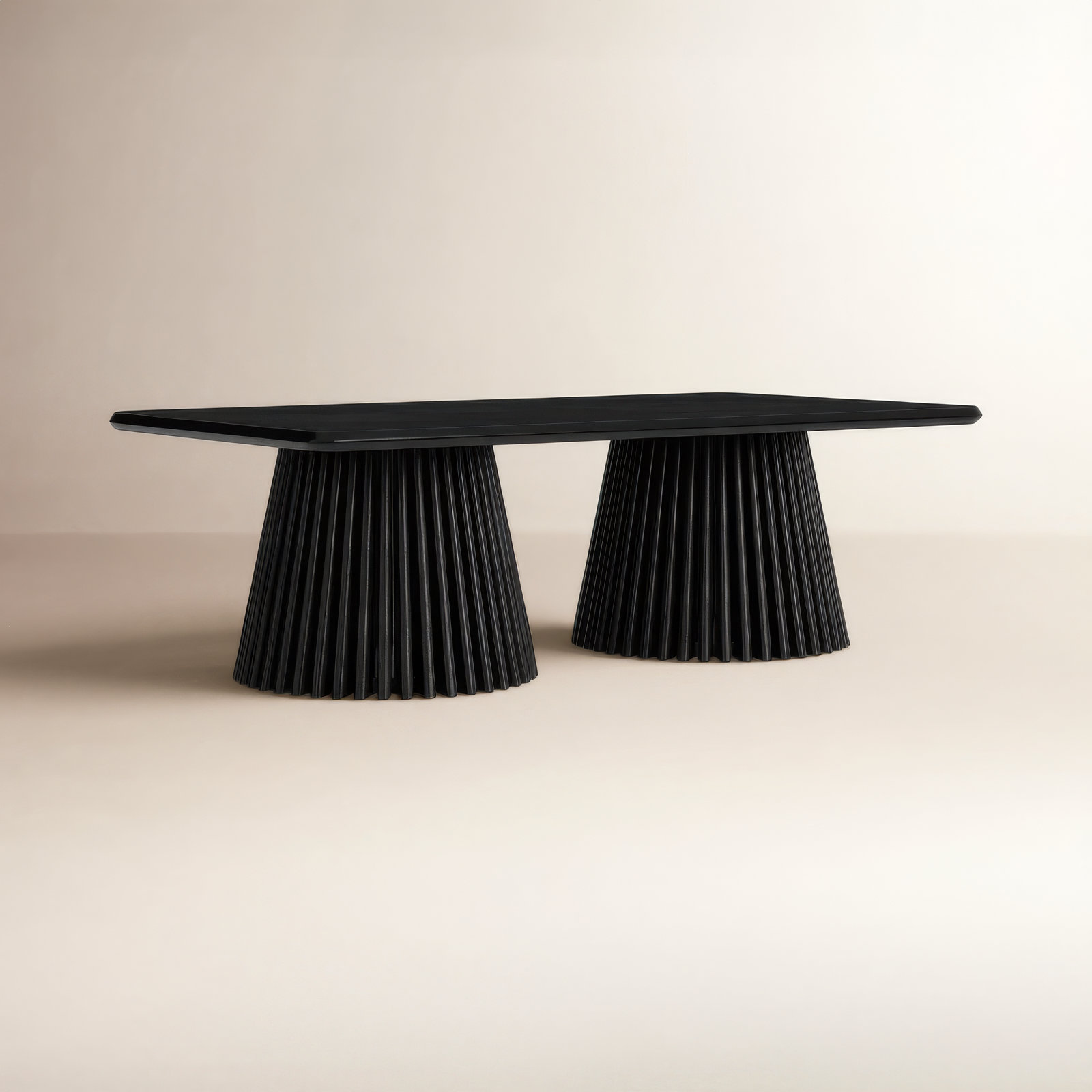 Roanne Solid Wood Single Coffee Table, Black