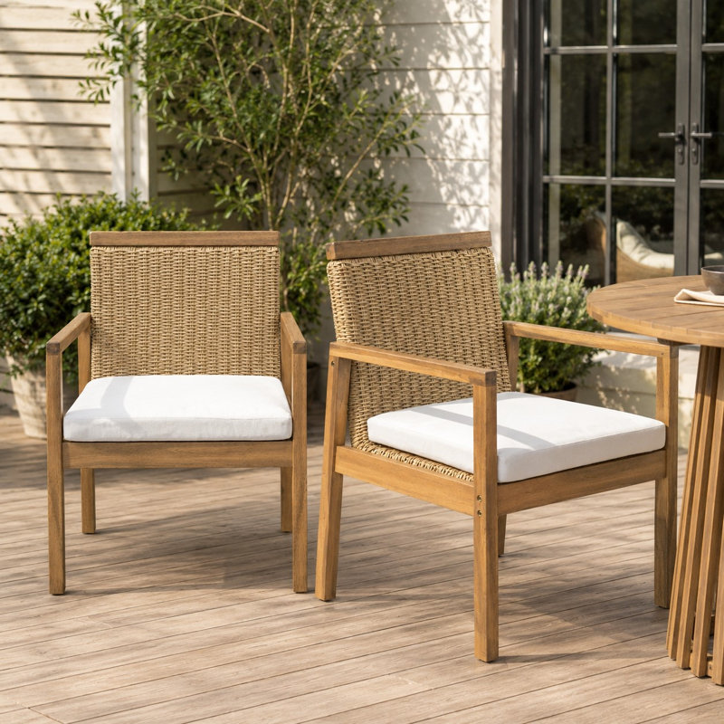 Chaise de salle à manger d'extérieur en bois d'acacia Dorset, Light Teak