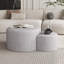 Beige rembourré - Table gigogne pour salon Tables basses élégantes Rembourrage en mousse Bureau d'entrée