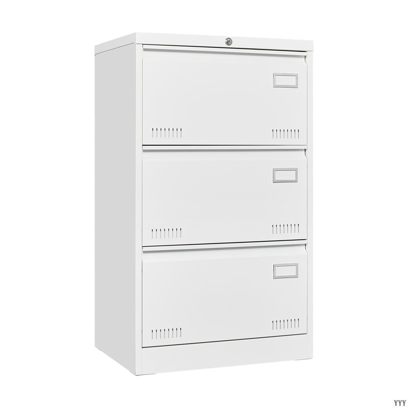 Filing Cabinet Lateral File Cabinet 3 Drawer,Locking Metal File Cabinets Three Drawer, Office Filing Cabinet With Lock Drawers For Home Office/Legal/Letter/A4/F4