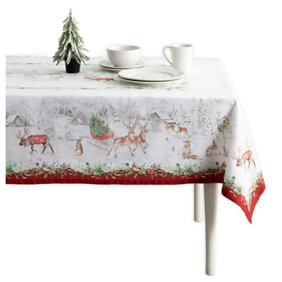Maison d'Hermine  Christmas Tradition 100% Cotton Tablecloth - 70" x 120"