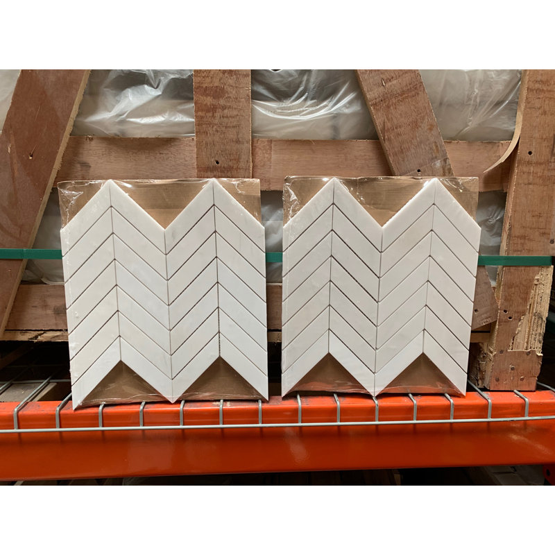 Herringbone Honed Marble Tile