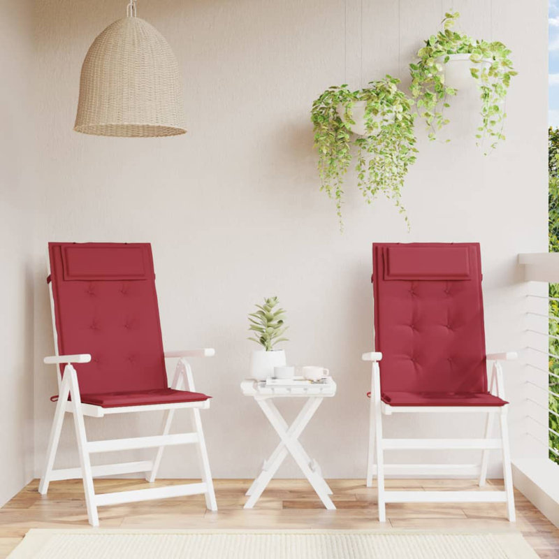 Coussin de siège / dossier d'extérieur 2 pièces Dajuana Latitude Run®, Vin rouge