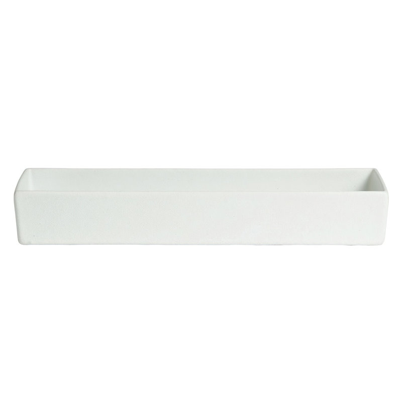 COMP23WW - Bol à salade rectangulaire à côtés droits de 4,1 pte, 19,5 po x 7 po, profondeur de 3 po, finition classique Bugambilia, blanc, (garni)
