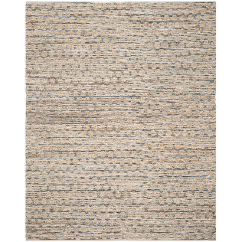 Ajdin Hand Woven 0.8 Jute 0.2 Cotton Geometric Rug, Rectangle 8' x 10'