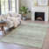 Machine Washable Indoor/Outdoor Xhevrie Green Rug