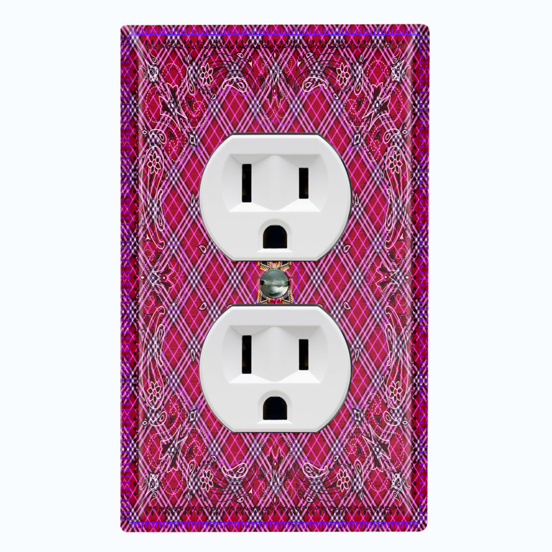 1 - Gang Toggle Light Switch Standard Wall Plate, Red/Pink