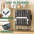 Folding Bed with Memory Foam Mattress, Space Saving Rollaway Guest Bed, Heavy-Duty Metal Frame on Wheels, Portable Bed for Adults & Guests