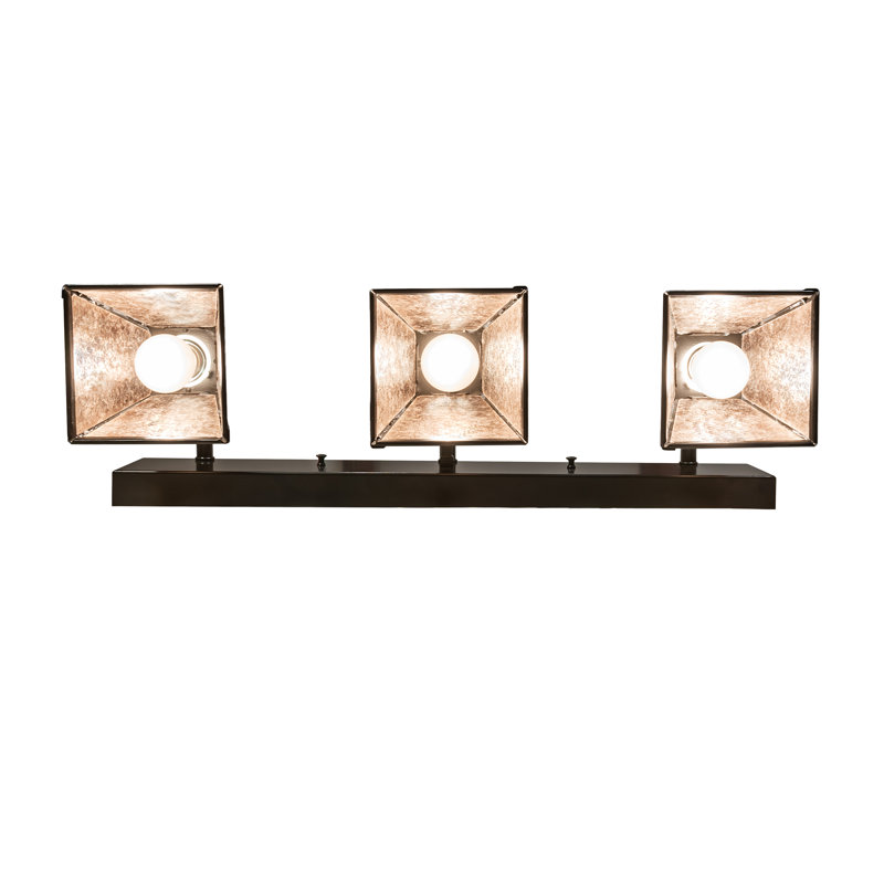- Light Vanity Light, 10.5" H x 28" W x 9.25" D, Silver, Timeless Bronze