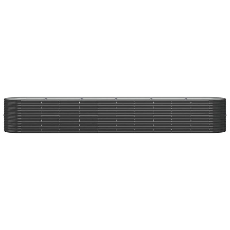 Garden Raised Bed Powder-coated Steel, 26.77" H x 173.23" W x 31.50" D, Antharacite