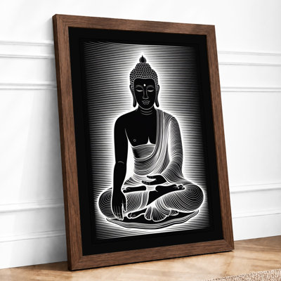 Meditative Buddha Japandi - Framed Print