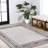 Hardit High-Low Modern Diamond Border Brown/Ivory Indoor/Outdoor Rug-2125989793