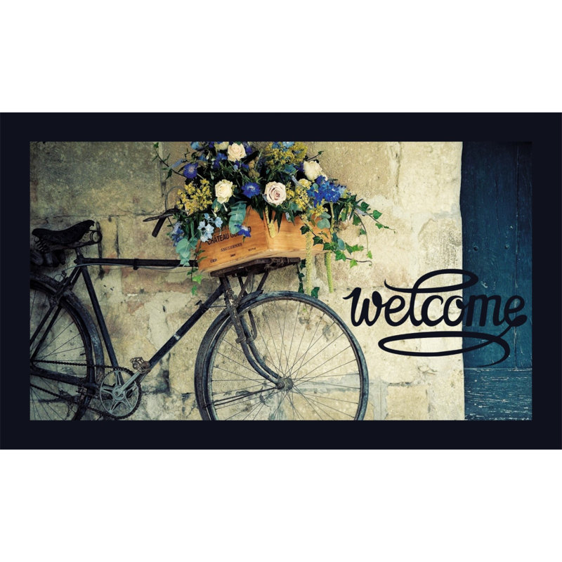 Beshears Non-Slip Floral Doormat