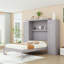 Lit escamotable en bois avec tablettes et armoires-870822933-870822930