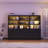 71"H X 70.8"W Book Cabinet Storage Bookcase with USB & Type-C Charging Ports and LED Lights (3A)-101737543