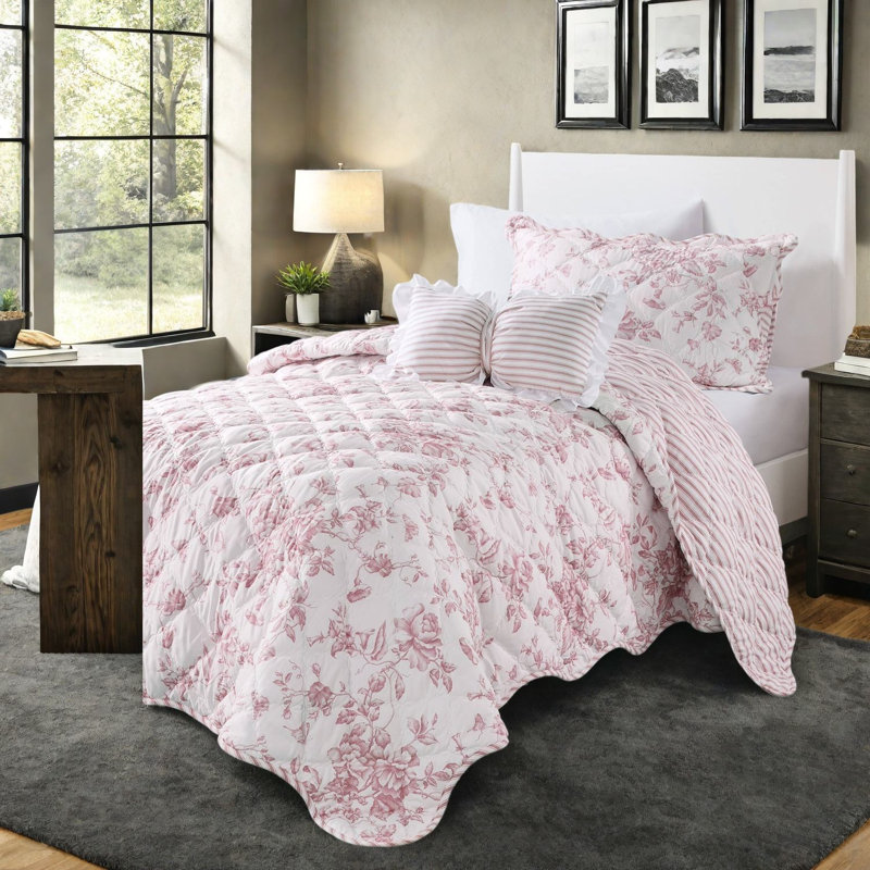 Ensembles de literie romantique, courtepointe simple en polyester doux TG, maison de campagne
