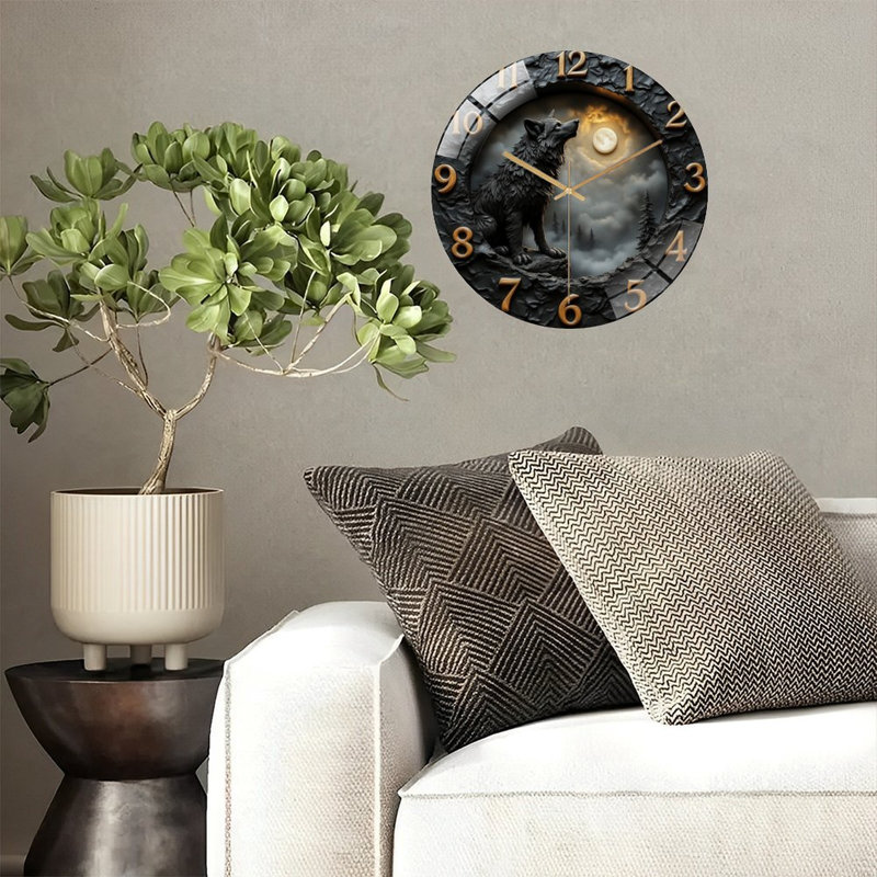 Horloge murale loup Howling