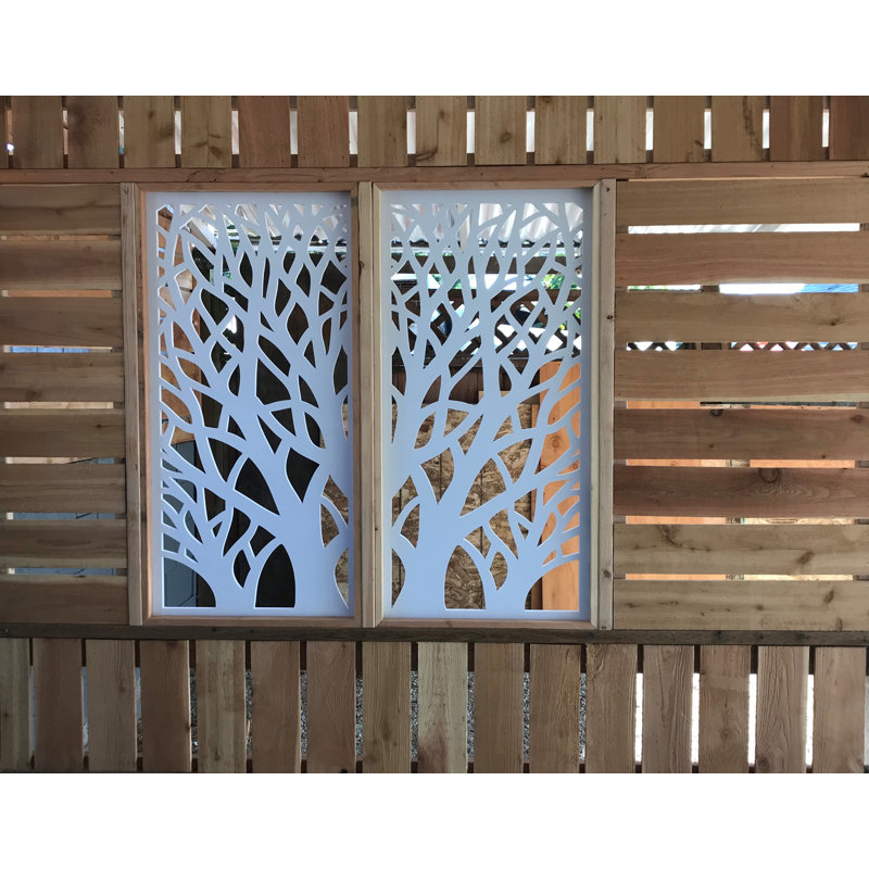 White Tree Branches Decorative PVC Wall Panel, 48" x 24"