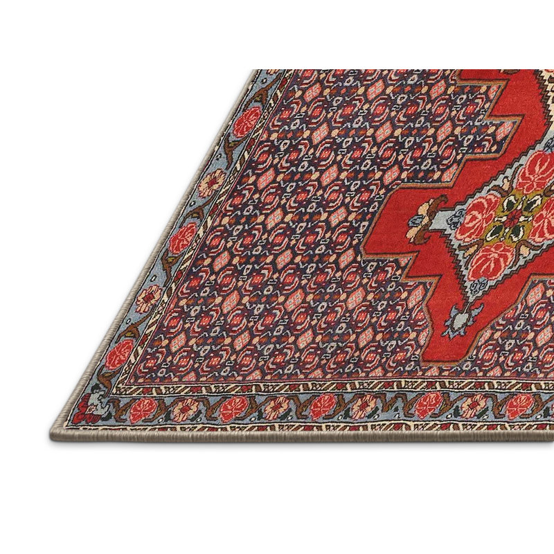 Tapis oriental orange / bleu, Rectangle 8 pi x 10 pi