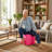  Moseley 16" Square Bean Bag Pouf Ottoman, Water-Repellent-1279888329