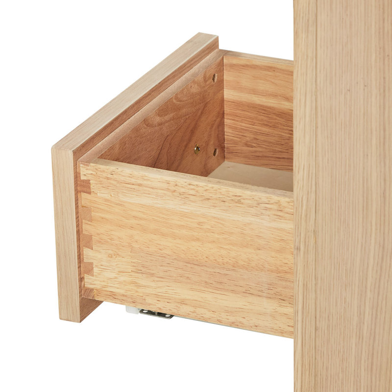 ARIEL HEPBURN 37 IN RIGHT OFFSET RECTANGULAR SINK VANITY 1,5 IN, Natural Oak, Oval, Left