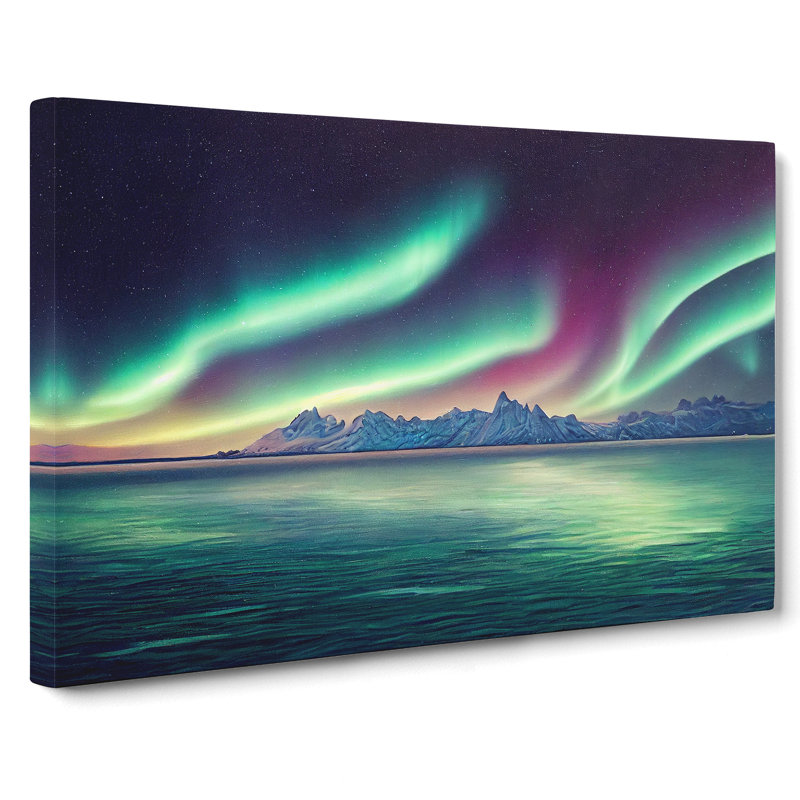 Mystical Northern Lights - Wrapped Canvas, 40cm H x 60cm W x 3cm D