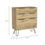 Commode 3 tiroirs Kirsage Chêne clair