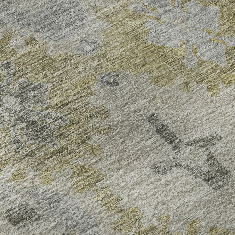 Tapis de qualité supérieure à bordure lavable lavable à la machine AMF1760, Rond 8 pi