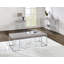Table basse rectangulaire avec base en métal