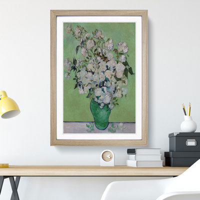 White Roses by Vincent Van Gogh - Picture Frame Painting