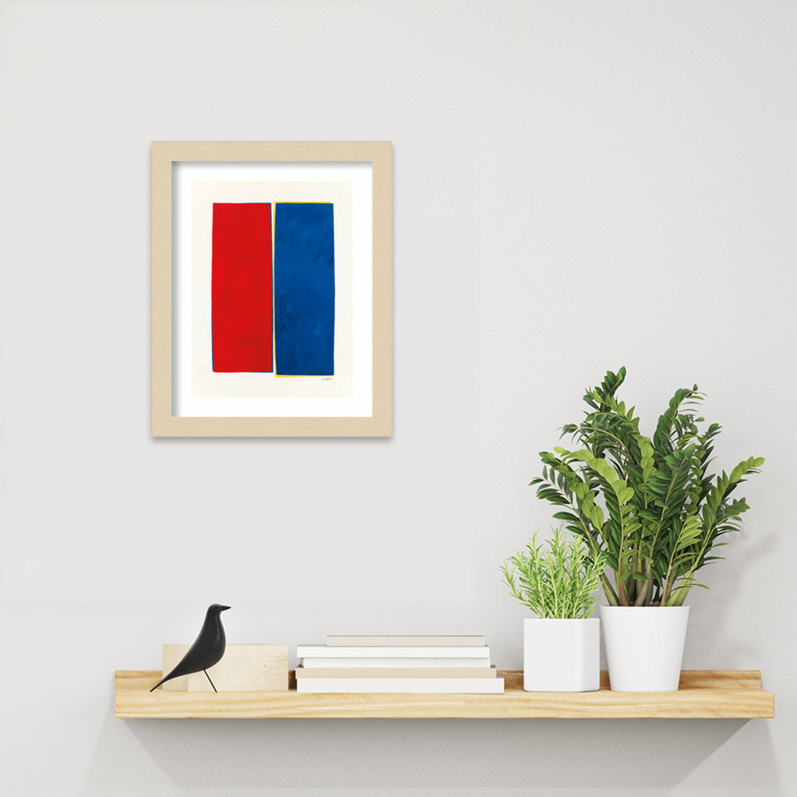 Lealia "Monolithic II" Print, Brown Framed, 13" H x 11" W