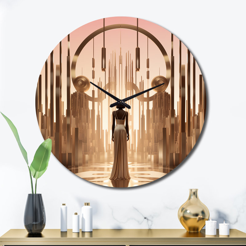 Horloge murale en métal, Très grand