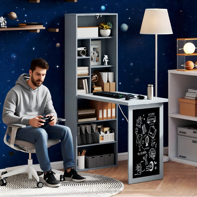 Bureau d'ordinateur pliable, bureau d'ordinateur mural