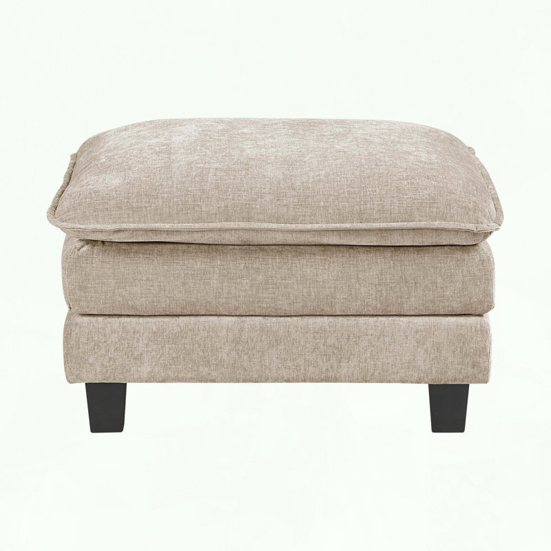 Repose-pieds moderne avec support à ressorts ensachés, Taupe