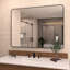 Cozy l 48 po x H 36 po Miroir de salle de bain mural moderne avec cadre noir mat-514696250-514696199