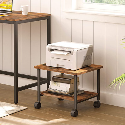 14.4'' H X 19.1'' W Under Desk Mobile Printer Stand