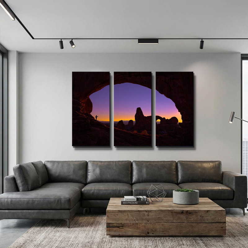 « Témoin des Arches - Parc national des Arches », triptyque mural de Darren White, 152 x 102 cm, 60 po x 40 po