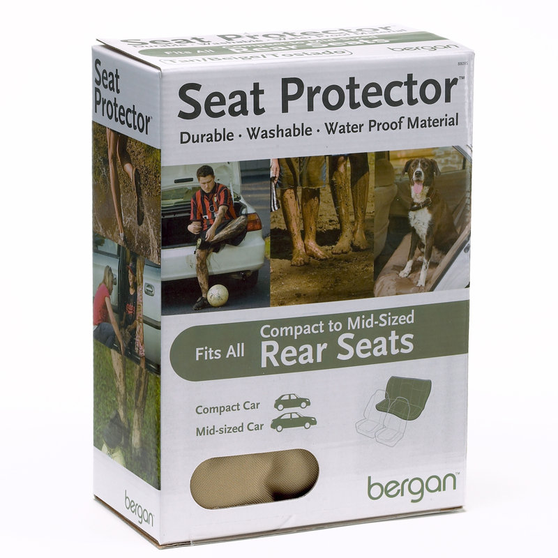 Compact / Midsize Rear Seat Protector for Dogs, Black