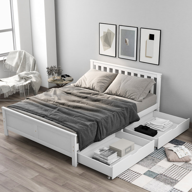 Solid Wood Bed, 135 x 190cm