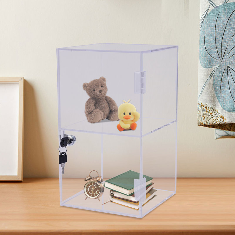 7.87" 2-Tier Acrylic Display Shelf Countertop Storage Stand