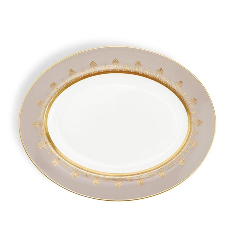 Anthemion Gray 14in Oval Platter